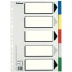 Separador Grafoplas plastico juego de 5 separadores Folio con 5 colores multitaladro