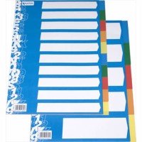 Separador Grafoplas plastico juego de 10 separadores folio con 5 colores multitaladro