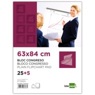 Bloc congreso liderpapel liso 63x84cm 25+5 hojas 80g/m2