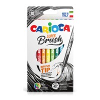 Rotulador Carioca Super Brush Caja de 10 colores