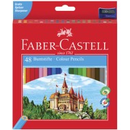 Lapices de colores faber-castell 48 colores hexagonal madera reforestada.