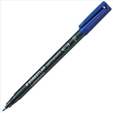 Rotulador permanente lumocolor 318 azul punta fina redonda 0.6 mm