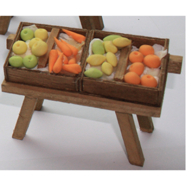 Mesa con Frutas y Verduras 15x10 cm