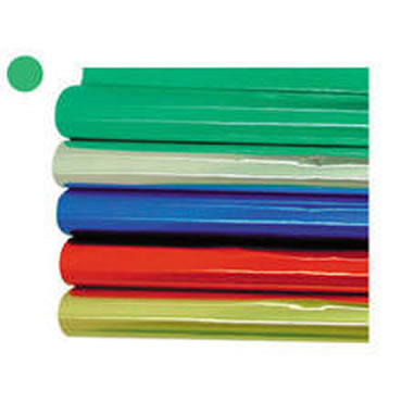 Papel metalizado rollo color verde 1x3