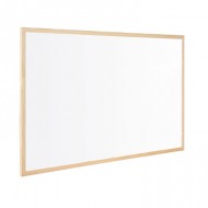Pizarra blanca q-connect melamina marco de madera 120x90 cm.