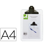Portanotas q-connect plastico transparente din a4