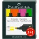 Rotulador Fluorescente Faber Castell Estuche 4 Colores